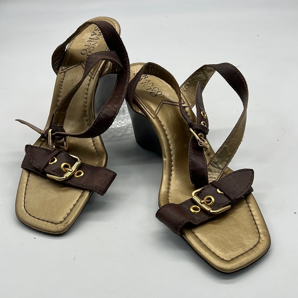 Franco Sarto  Wedge Sandals with Ankle Strap size 8